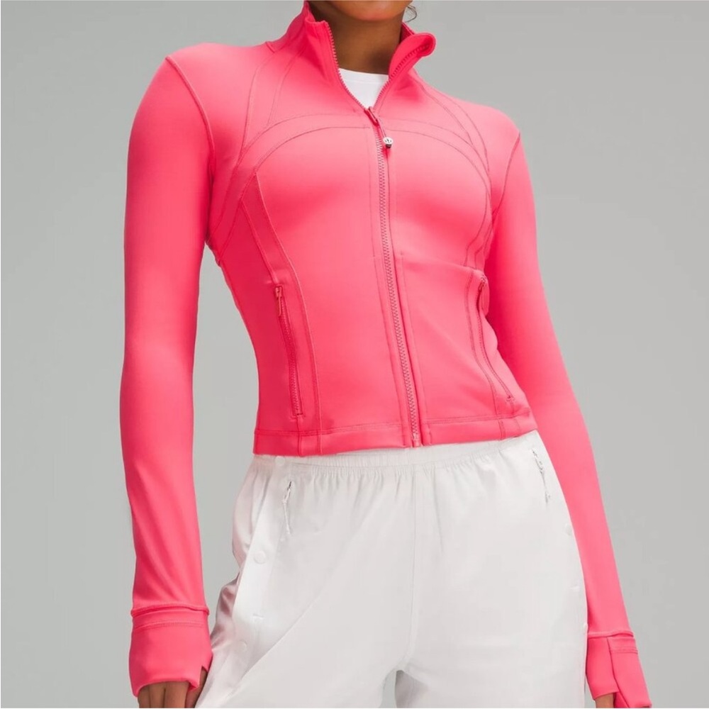 Lululemon define cropped jacket nulu glaze pink